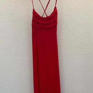 Azazie Red Backless Dress